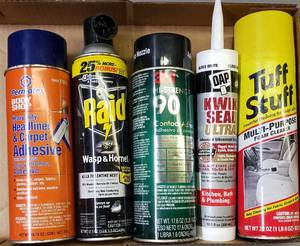 lot 210 image: Misc. Home Chemicals, (All are almost full)
