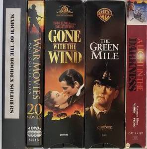 lot 22 image: Multiple VHS Tapes, Including Gone With The Wind, The Green Mile & War Movies, WWII Collection
