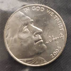 lot 38 image: 2005P Bison Jefferson Nickel