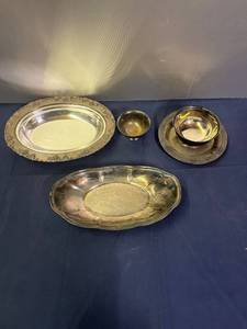lot 329 image: Silver Appearance Plates & Bowls
