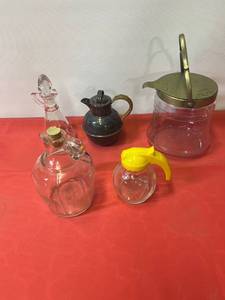lot 340 image: GlassMetal Containers - Pitchers