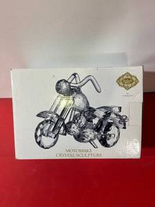 lot 350 image: Motorbike Crystal Sculpture
