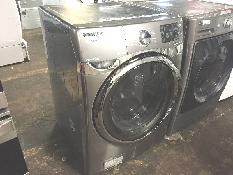 lot 61 image: Samsung - 4.3 Cu. Ft. 13-Cycle Steam Washer - Stainless Platinum