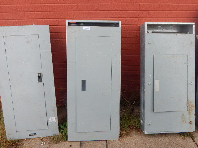 lot 1055 image: Lot of three breaker boards wbreakers