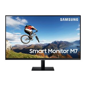 lot 1124 image: Samsung - AM702 Series 32 Smart Tizen 4K UHD Monitor (HDMI, USB-C) - Black- Retail $229.99