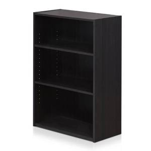 lot 1127 image: Furinno Basic 3-Tier Bookcase Storage Shelves, Dark Walnut