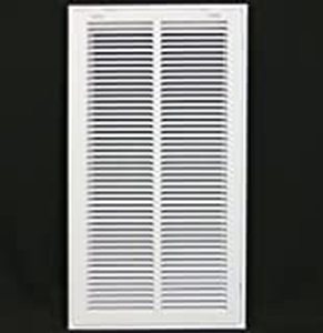 lot 1975 image: 12 X 24 Steel Return Air Filter Grille for 1 Filter - Removable FaceDoor - HVAC DUCT COVER - Flat Stamped Face - White Outer Dimensions 14.5w X 26.5h