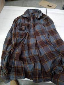 lot 2014 image: George Brand Brown Plaid Small Button Up Shirt