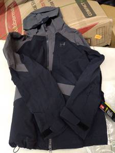 lot 2019 image: Under Armour Cold Gear X Storm Proof Winter Jacket Black Brown Msrp $250 Hooded XL