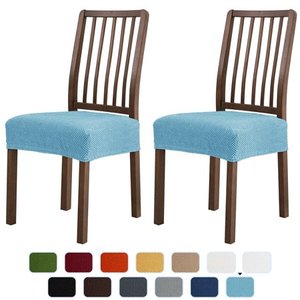 lot 2031 image: Subrtex 2 PCS Stretch Dining Chair Seat Cover Elastic Cushion Covers