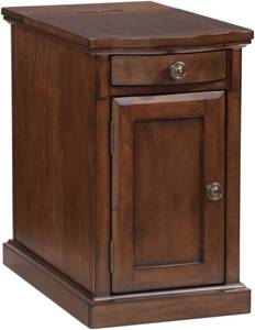 lot 1123 image: Signature Design By Ashley Traditional Chair Side Endtable With 2 USB Ports - Retail $180.99