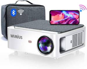 lot 1933 image: Wimius 1080p LED Projector White - Retail $259.99