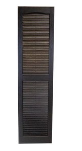 lot 1936 image: Open Louver Vinyl Cathedral Window Shutters 14.5x47