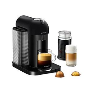 lot 2085 image: Nespresso Vertuo Coffee and Espresso Machine Bundle with Aeroccino Milk Frother by Breville, Matte Black - Retail $259.99