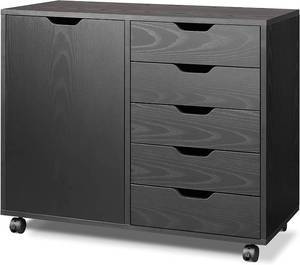 lot 2047 image: Devaise Wood 5 Drawer Storage CabinetHF
