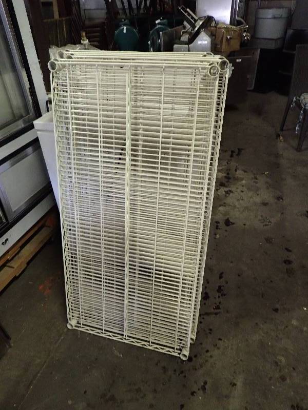 lot 616 image: Lot Of (6) 48x24 Coated Metro Style Racks