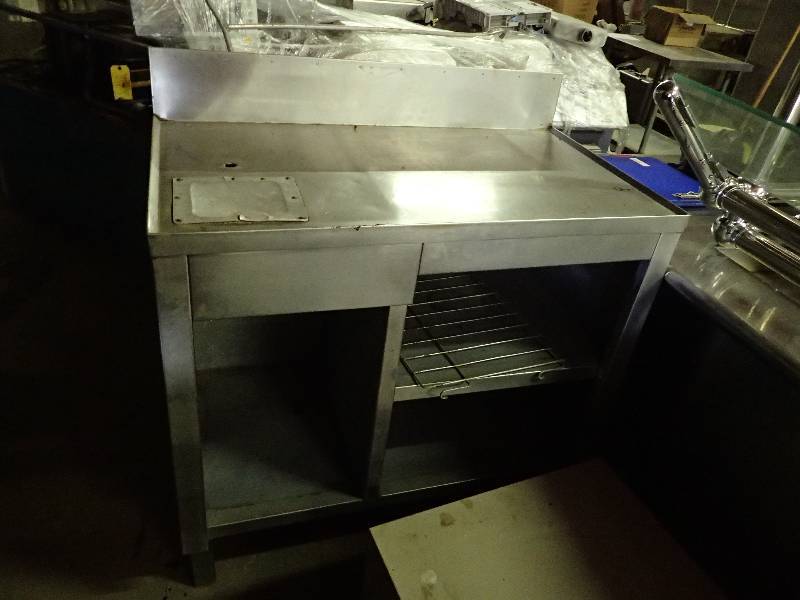 lot 644 image: Stainless Work Top Cabinet w Under Storage