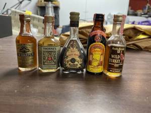lot 60389 image: vintage liquor bottles