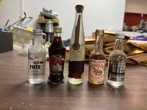 lot 60390 image: vintage liquor bottles