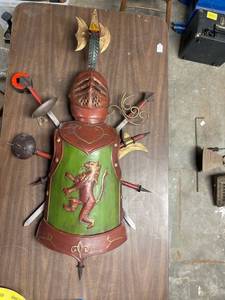 lot 60397 image: suit of arms wall hanging