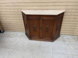 lot 60401 image: marble top sofa table  fish tank stand