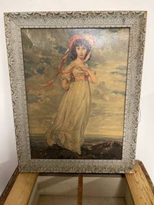 lot 60461 image: vintage lady in white dress picture