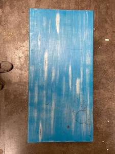 lot 60465 image: blue wood bench