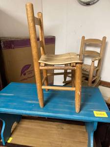 lot 60468 image: small childs wood chair