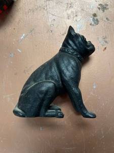lot 60492 image: cast iron dog bank