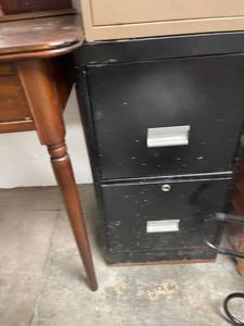 lot 60587 image: black file cabinet