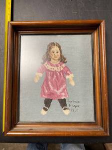 lot 60631 image: old needle point picture