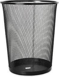 lot 2089 image: Greenco Mesh Wastebasket Trash Can, 4.5 Gallon, Black, Qty 1