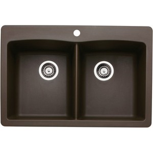 lot 2407 image: BLANCO DIAMOND Equal Double Dual Mount - Cafe Brown