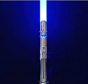 lot 2421 image: Ciel Tan Force FX Light Saber for Adults 6 Sound Fonts RGB Light Saber 12 Colors Changing Heavy Dueling Light Sabers of Metal Aluminum Hilt Realistic Light Saber Toy with 1 inch Saber Blade Silver