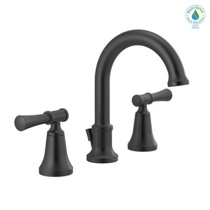 lot 2435 image: Delta Chamberlain 8 in. Widespread 2-Handle Bathroom Faucet in Matte Black