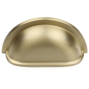 lot 2446 image: GlideRite 3 in. Center Classic Bin Cabinet Hardware Handle Pull, Satin Gold box of approx 50