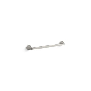 lot 2450 image: KOHLER Cursiva 18 in. Towel Bar in Vibrant Brushed Nickel