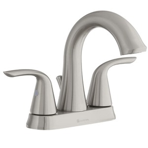 lot 2565 image: Glacier Bay Irena 4 in. Centerset 2-Handle Bathroom Faucet in Brushed Nickel