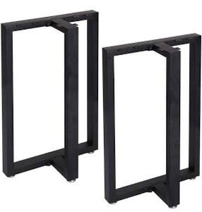 lot 2570 image: Industrial Modern Furniture Legs 15.7 inch x 17.7 inch - Black - Set of 2