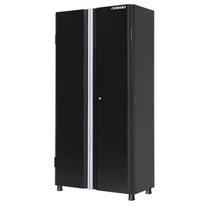 lot 2505 image: Husky Ready-to-Assemble 24-Gauge Steel Freestanding Garage Cabinet in Black (36 in. W x 72 in. H x 18 in. D)