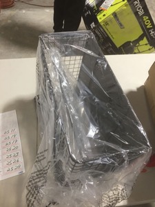 lot 2510 image: metal top end table - black