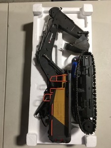 lot 2549 image: kolegend Remote Control Excavator Toy 114 Scale RC Excavator, 22 Channel Upgrade Full Functional Construction Vehicles Rechargeable RC Truck with Metal Shovel and Lights Sounds