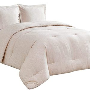 lot 51840 image: Bedsure Khaki Comforter Set,King with 2 Pillow Shams