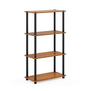 lot 51884 image: Furinno Turn-N-Tube 4-Tier Multipurpose Shelf Display Rack