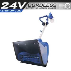 lot 51895 image: Snow Joe - 24-Volt iON Cordless Snow Shovel, 11-Inch, Blue