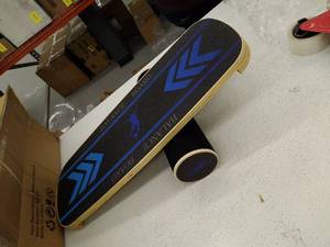 lot 51897 image: 29in x 10in Balance Board with Roller, BlueBlack
