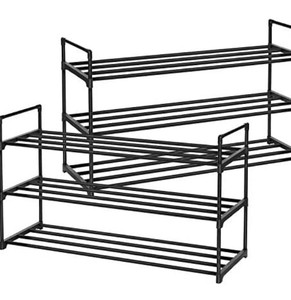 lot 51925 image: 2 - SONGMICS Shoe Racks, 3 Tier Shoe Organizer