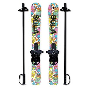 lot 51931 image: SOLA Winter Sports Kids Beginner Snow Skis and Poles with Bindings,Gaggle