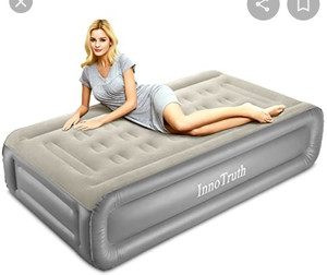 lot 51986 image: InnoTruth Raised Air Mattress with Built-in Pump, Queen