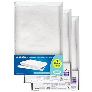 lot 51993 image: PetSafe ScoopFree Self-Cleaning Cat Litter Box Tray Refills with Sensitive Non-Clumping Crystals, 3-Pack